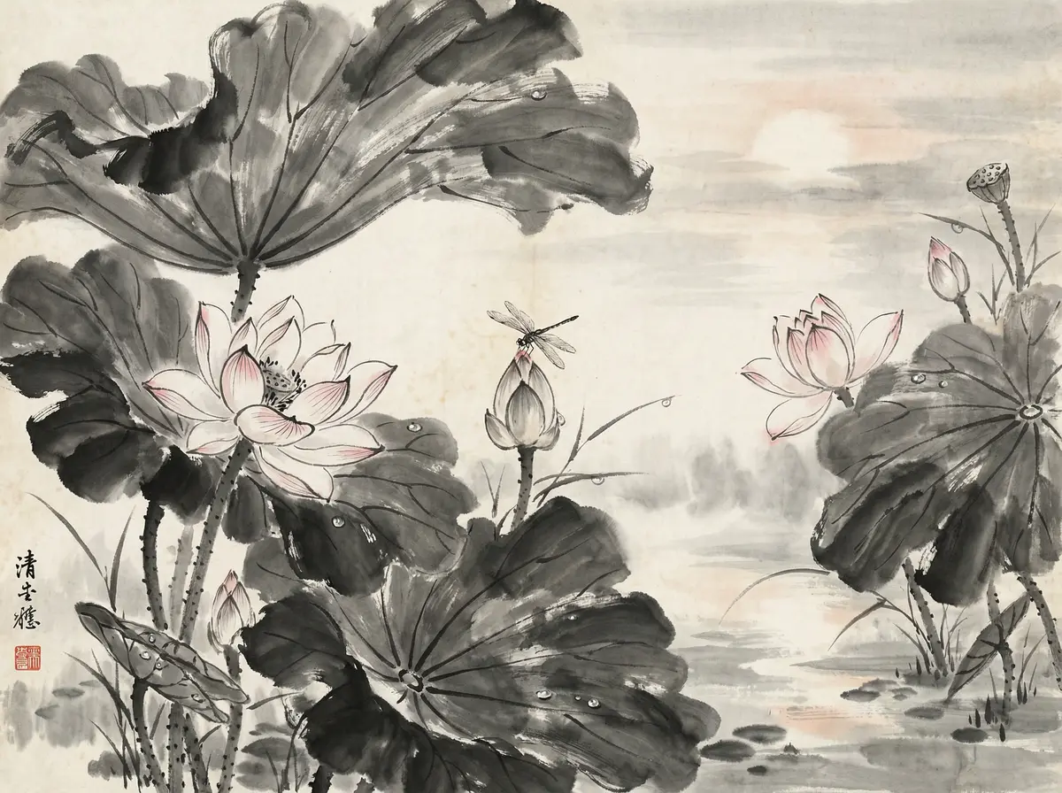 澳门六合彩旅行家专栏莲花池水墨画